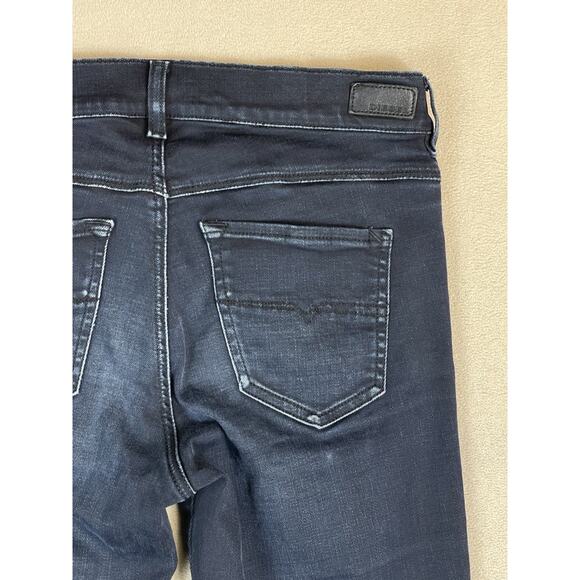 Diesel Jeans Womens 27x32 Dark Blue Sandy Regular Slim Straight Mid Rise Stretch - Picture 13 of 15